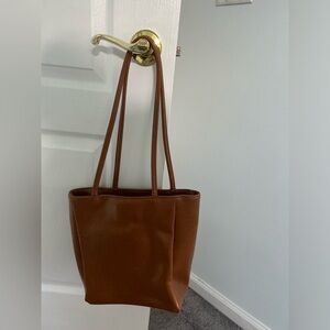 Elegant Brown Leather Tote Bag